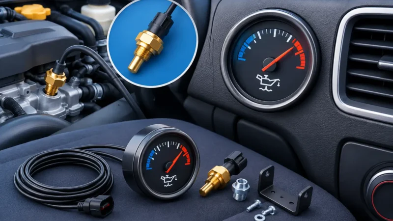 Olietemperatuur meter monteren in je auto
