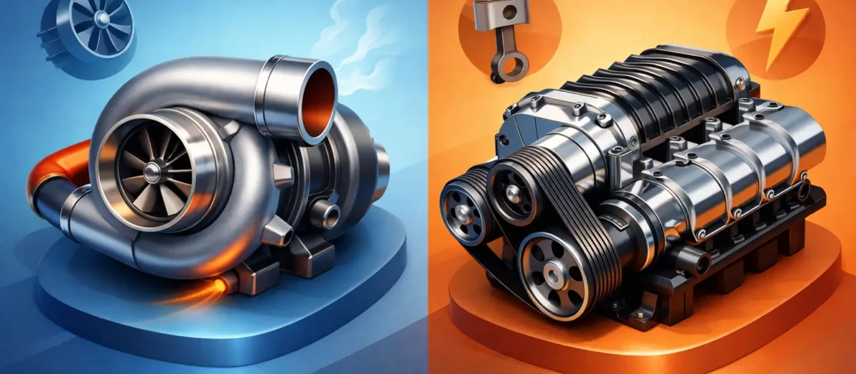 Turbo en supercharger vergelijken voor je auto