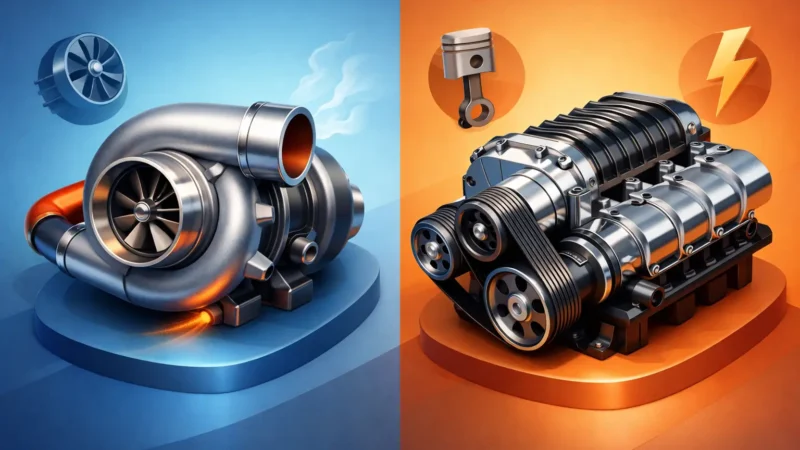 Turbo en supercharger vergelijken voor je auto